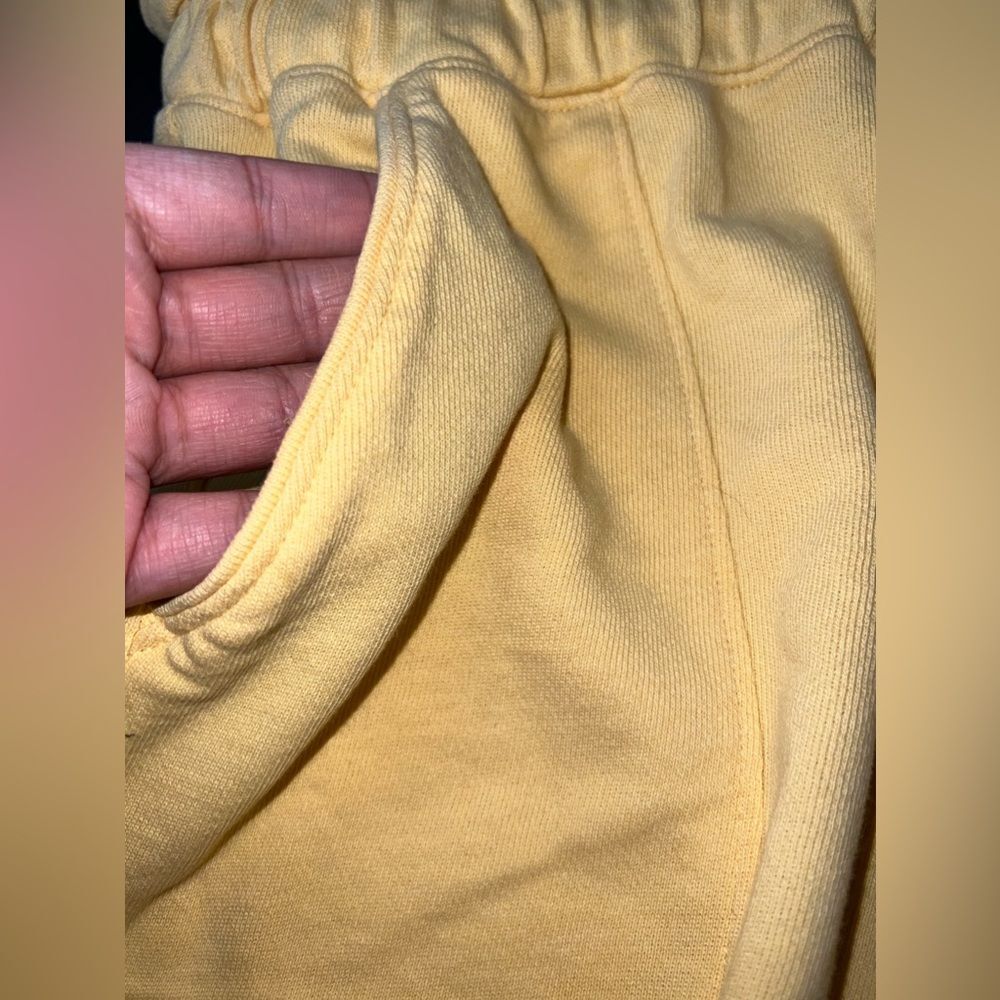 LOFT Butter Yellow Pull on Drawstring Cotton Shor… - image 3